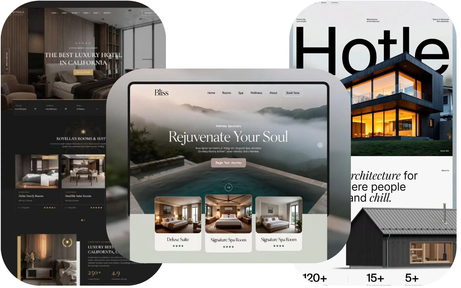 Booking, rooms and amenities in one story