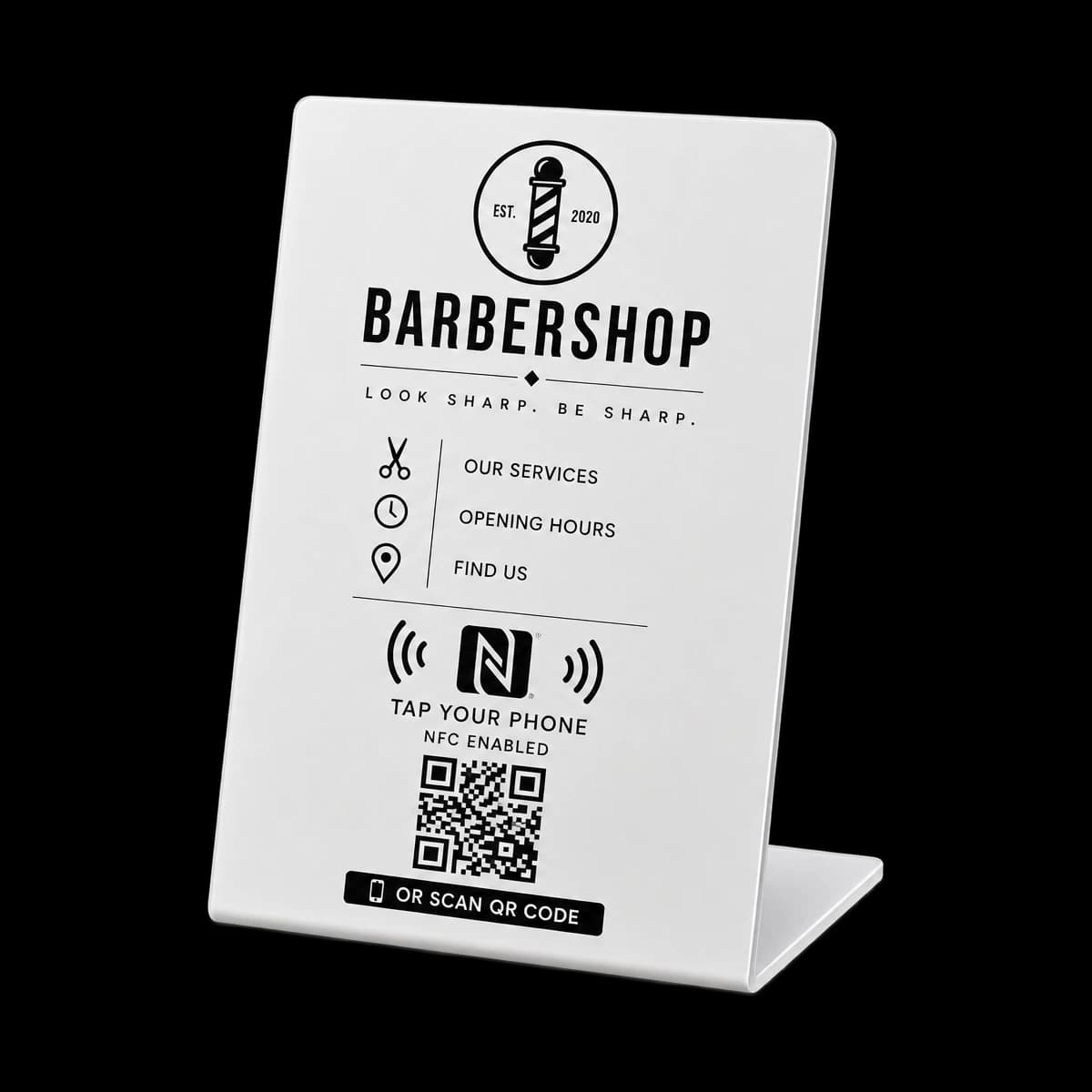 Barbershop Booking Stand